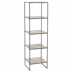 RACK FIVE SILVER BLACK METAL 150 - CABINETS, SHELVES